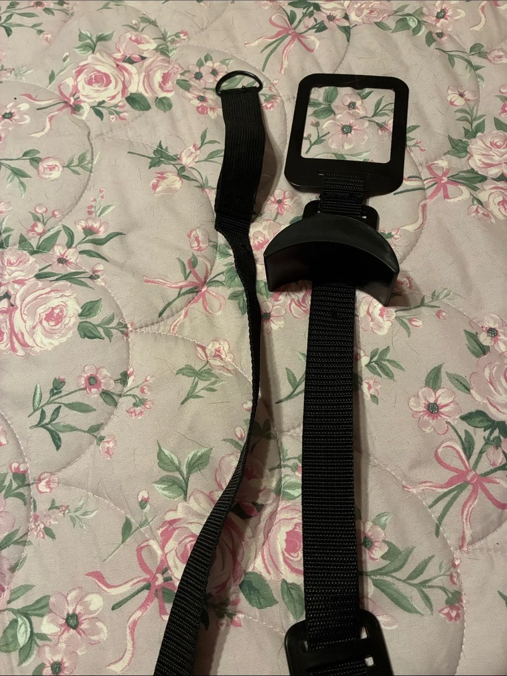 Set of 2 Adjustable Black Strap Purse Organizers with Multiple Hooks